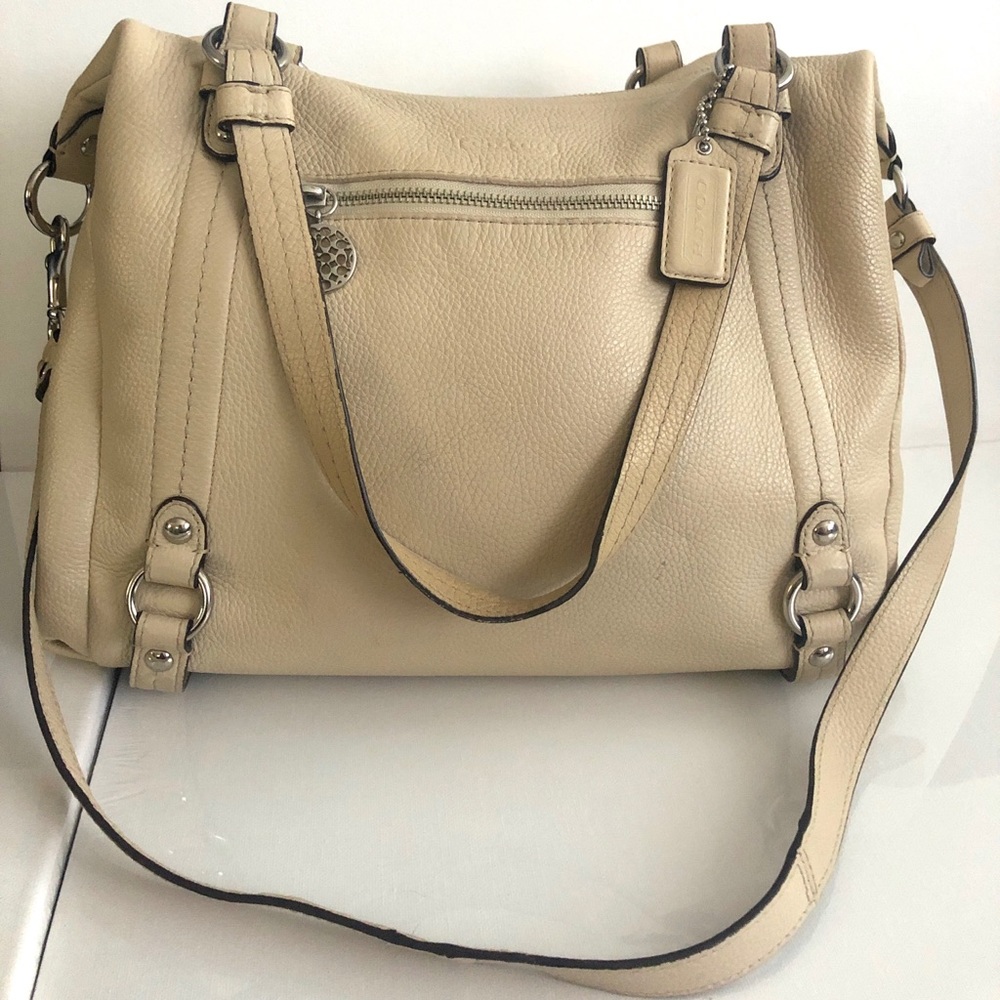 Coach Pearl Alexandra Pebble Leather Hobo Bag